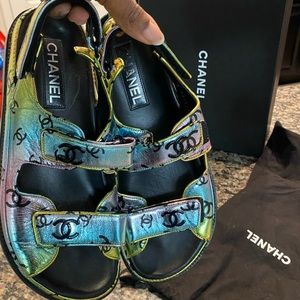 Chanel Dad Sandals. Like new, with box. Worn twice.